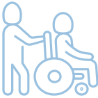 Person helping another person icon