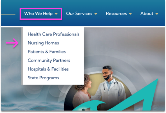 Navigate our site by your role example image