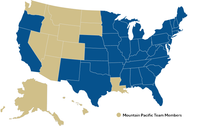 Map of Mountain Pacific employee network